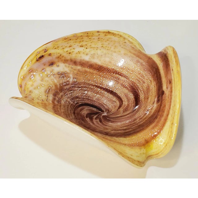 Pattern: Swirl Color: Amethyst and Metallic Gold and Silver, Yellow, White Manufacturer: Murano Date Produced: Late 20th...