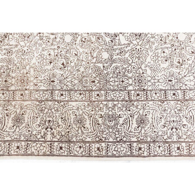 Beige Doris Leslie Blau Tabriz Antique Floral Allover Light Beige Carpet - c. 1930 For Sale - Image 8 of 9
