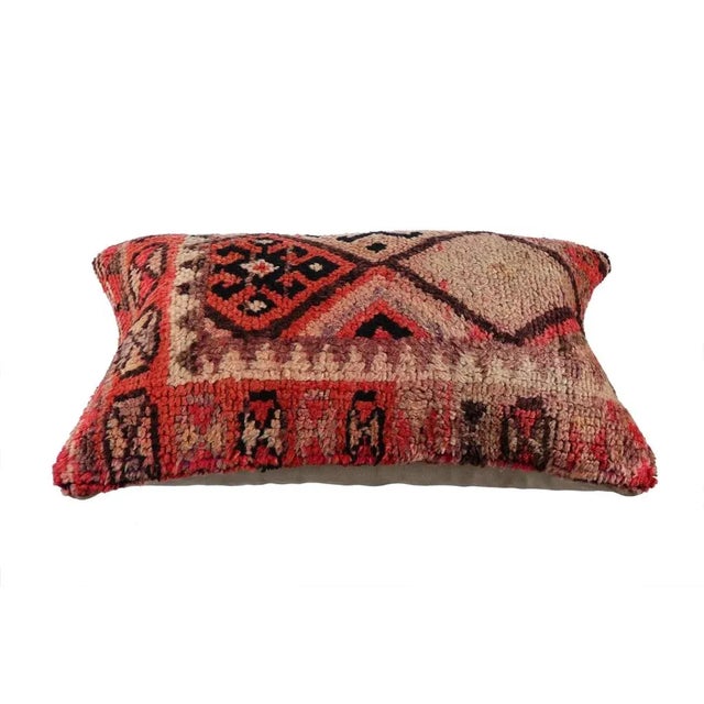 Decorative pillow cover made from vintage handknotted Turkish rug pieces. Backed with good quality cotton fabric. Pillow...
