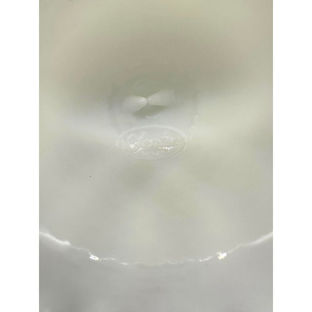 Vintage Fenton Silver Crest Spanish Lace Milk Glass Bell For Sale - Image 9 of 12