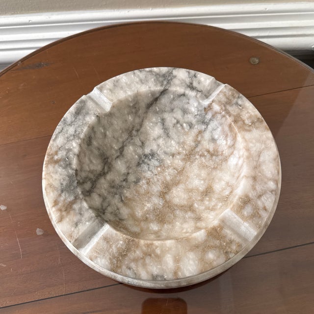 Vintage Hand Carved Italian Marble Ashtray For Sale - Image 4 of 9