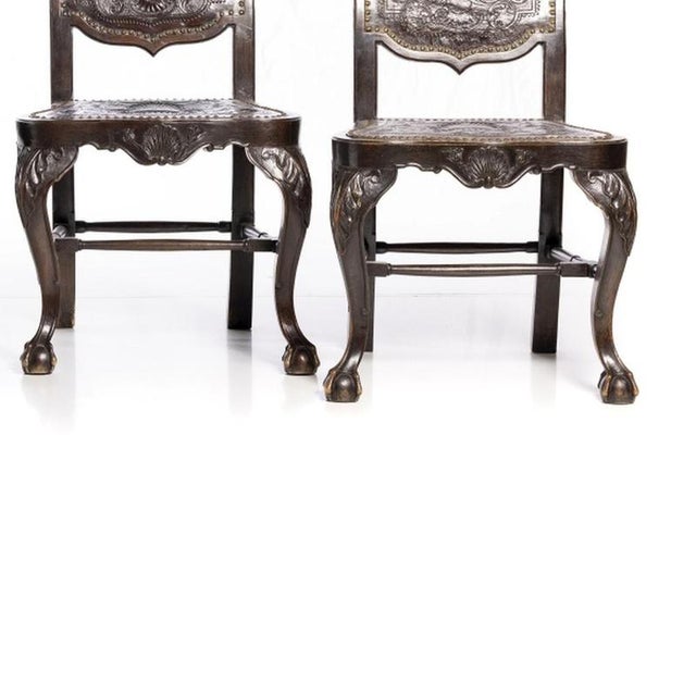 Walnut High-Backed Chairs, 19th Century, Set of 4 For Sale - Image 5 of 6