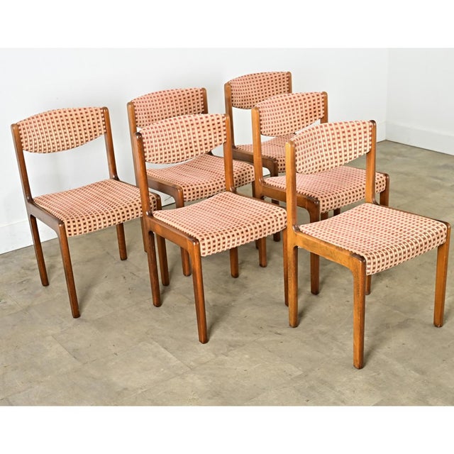 Late 20th Century French Vintage Midcentury Dining Chairs Set of 6 For Sale - Image 9 of 15