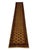 This extra-long Turkmen-style wool runner has a warm terracotta brown field with two rows of repeating octagonal motifs....