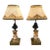 Pair of 18th Century French Bronze and Marble Statuette Miniature Lamps For Sale