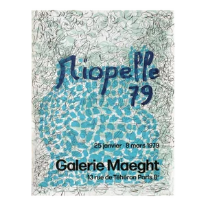 1979 Jean Paul Riopelle Galerie Maeght Exhibition Lithograph Poster