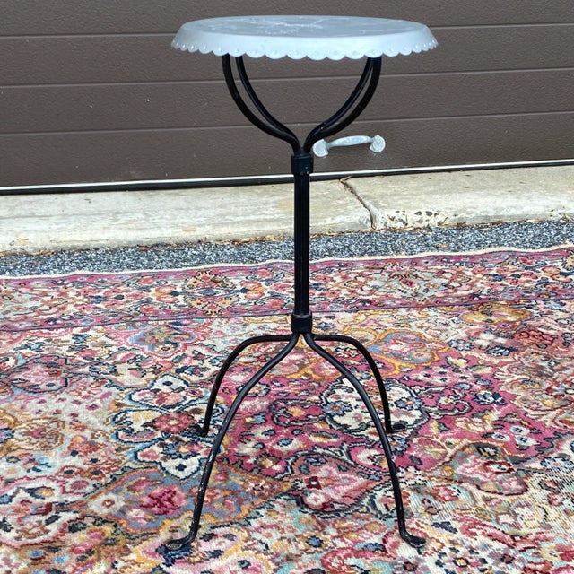 Antique Wrought Iron Spider Leg Plant Stand For Sale - Image 13 of 13