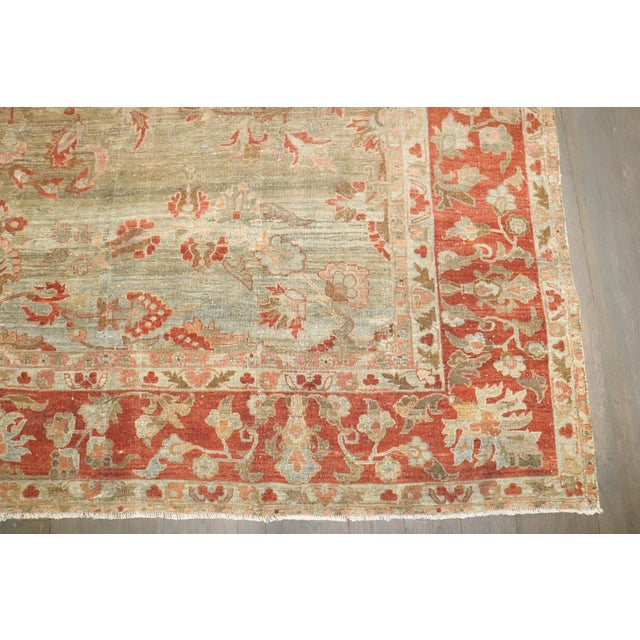 Persian Sarouk Antique Rug rug no.j4052 For Sale - Image 12 of 12
