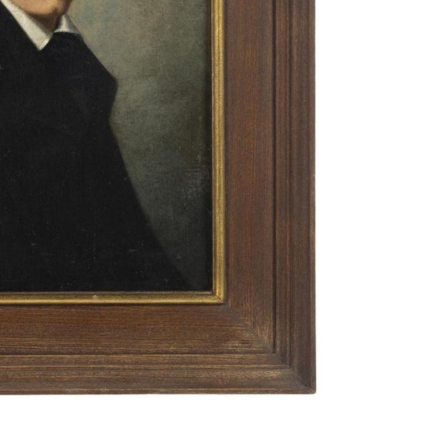 Portuguese School Artist, Portrait of Boy, 19th Century, Oil on Canvas For Sale - Image 5 of 6