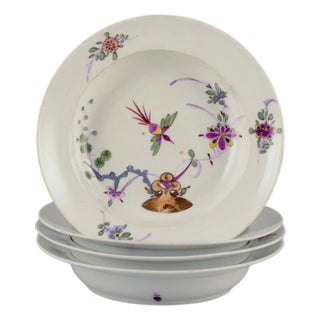 19th Century Porcelain Soup Plates by Meissen, Germany, Set of 4 For Sale