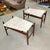Pair of Sculptural Walnut and Terrazzo Side Tables, Attributed to John Keal for Brown Saltman. California Modern, circa...