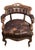 Antique Victorian Brown Leather Chair For Sale - Image 3 of 10
