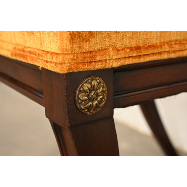 Kittinger Regency Carved Mahogany Side Chairs or Dining Chairs, Pair For Sale - Image 10 of 15