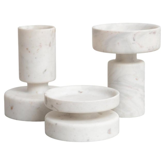 Marbles Vases by Angelo Mangiarotti, 1968, Set of 3 For Sale - Image 10 of 10