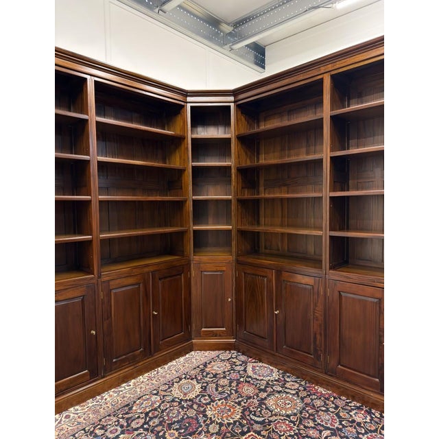 English Corner Bookcase in Teak For Sale - Image 12 of 18