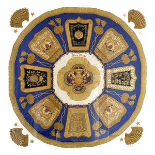 Hermès Poste Et Cavalerie Silk Scarf in Museum Acrylic Box, 1986 For Sale