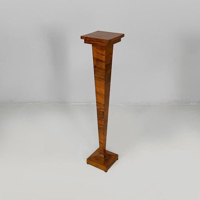 Italian Art Deco Pedestal in Wood, 1930s For Sale - Image 12 of 12