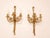 Louis XVI Style Gilded Bronze Wall Lights, France, 1950s, Set of 2 For Sale - Image 4 of 4