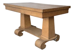Antique Oak Arts and Crafts Library Desk Table