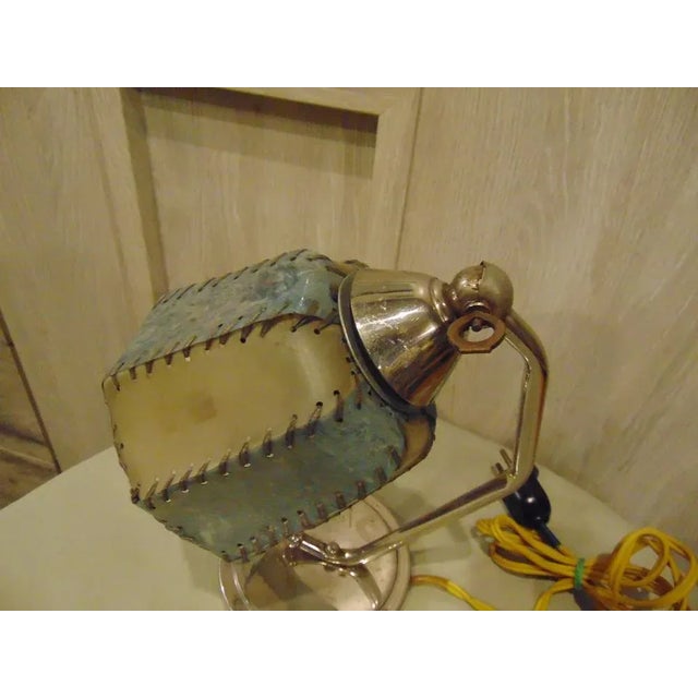 1950s Art Deco Nickel Table Lamp, 1940s-50s For Sale - Image 5 of 9