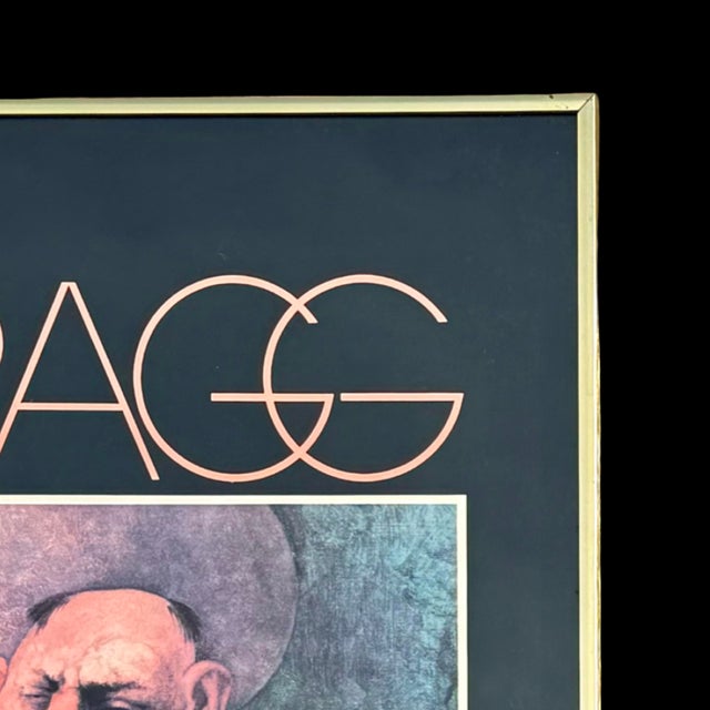 American Vintage Charles Bragg Exhibition Poster “The Riddle” Wash Art 77, Framed Social Satire Art For Sale - Image 3 of 7