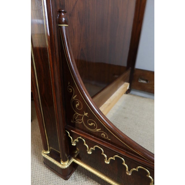 Brown Antique Brown Wooden Sofabed For Sale - Image 8 of 13