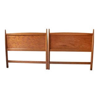 Vintage Danish Modern Mid-Century Teak Twin Bed Headboards--A Pair For Sale