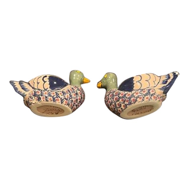 Henriot Quimper Faience Duck Figurines For Sale