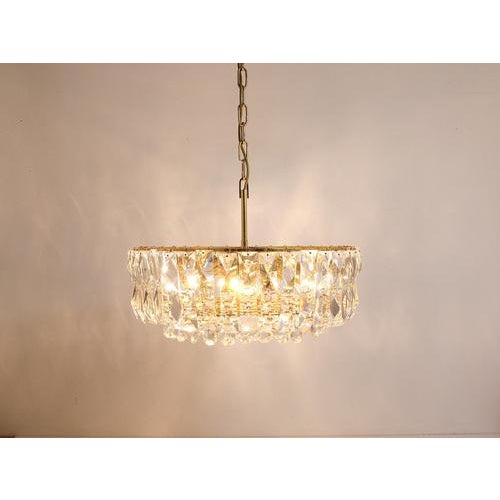 Large Gilt Brass and Crystal Glass Chandelier from Bakalowits & Söhne, 1970s For Sale - Image 9 of 18