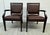 Wood Christian Liaigre Fauteuils Neoclassical Arm Chairs, Pair For Sale - Image 7 of 12