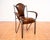 A listing for a single chair - one of two fantastic and rare mid century leather, wrought iron and brass armchairs we have...