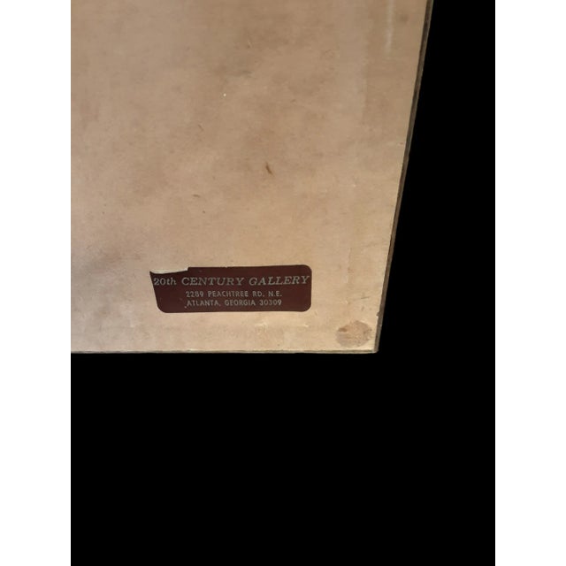 Boho Chic Vintage Oil Painting of Lady With Blue Eyes For Sale - Image 3 of 6