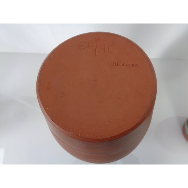 Brown Mid-Century Ceramic Vases from Decora, Germany, 1950s, Set of 3 For Sale - Image 8 of 9