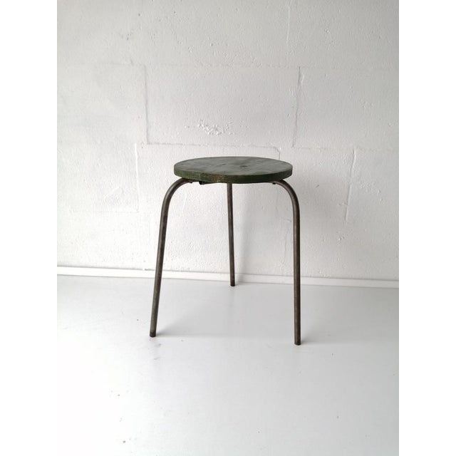 Vintage Industrial Black Stool For Sale - Image 13 of 18