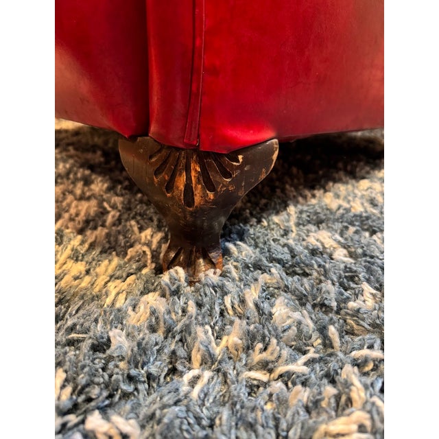 Textile 1970s Red Naugahyde Recliner Chair For Sale - Image 7 of 10