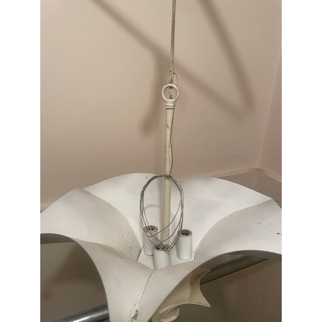 Mid 20th Century Vintage Regency Ivory Tole Pagoda Pendant For Sale - Image 5 of 7