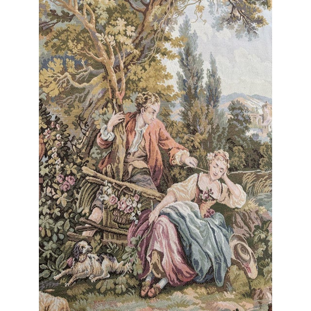 Textile Vintage French Jacquard Tapestry, 1970s For Sale - Image 7 of 18