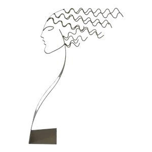 Curtis Jere' Abstract Female Silhouette Metal Sculpture