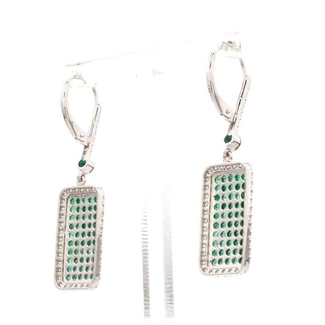 1.92 cts Natural zambian emerald & 0.18 cts diamond earring in 18k gold For Sale - Image 13 of 18