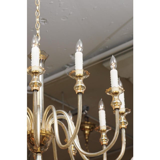 Stunning 12-Light Venetian Glass Chandelier - 1960s, Italy For Sale - Image 17 of 17