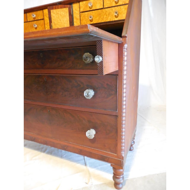 Signed Pennsylvania 1836 Cherry Slant Front Desk For Sale In Philadelphia - Image 6 of 11