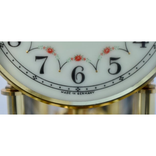Share Welby Kieninger Obergfell Clock Vintage 400 Day Anniversary Brass Hexagon Glass For Sale - Image 4 of 17
