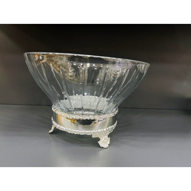 Metal Handcrafted Centerpiece Salad Bowl For Sale - Image 7 of 9