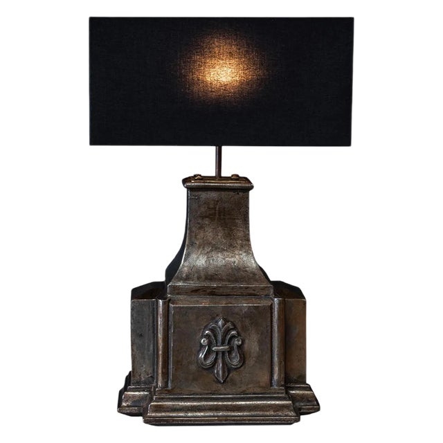 19th Century English Cast Iron Rainwater Hopper Table Lamps For Sale