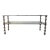 Vintage Chrome and Brass 2 Tiered Console or Sofa Table For Sale
