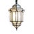 Striking Moroccan pendant lantern hand crafted from frosted glass panels set within a dark bronze finish metal frame....
