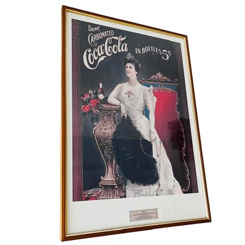 Vintage Coca-Cola Poster from Lillian Nordica, 1970s For Sale - Image 3 of 10