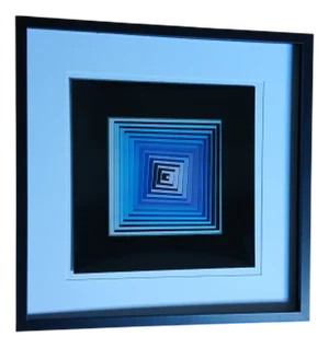 Victor Vasarely, Vonal, 1971, Serigraph, Framed