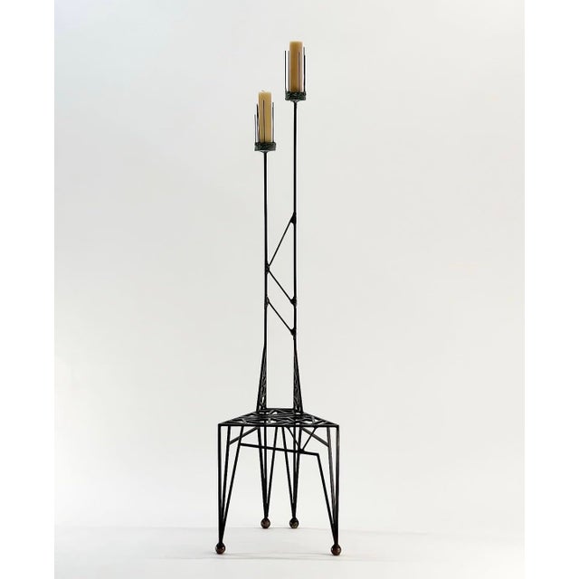 Metal Vintage Post Modern Artist Sculpture Chair For Sale - Image 7 of 9