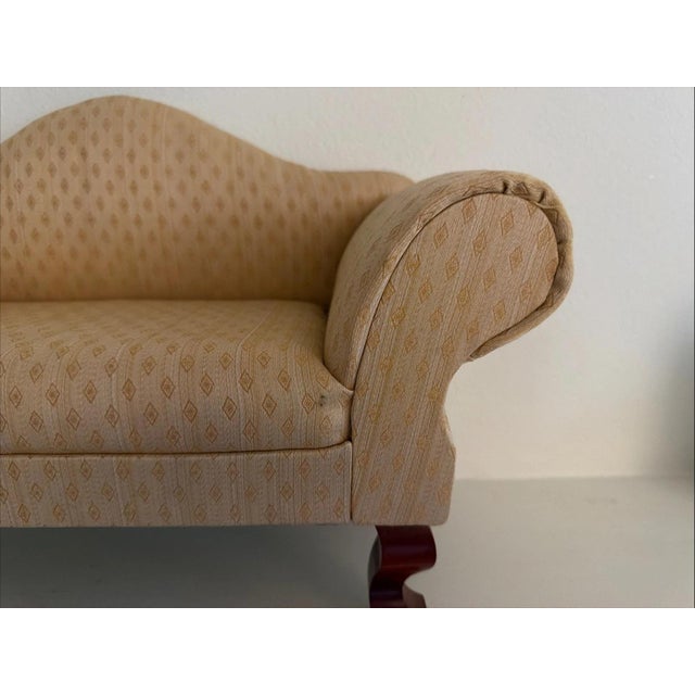 Mid-Century Modern Vintage Kingstate The Dollcrafter Upholstered Doll Sofa Couch For Sale - Image 3 of 7